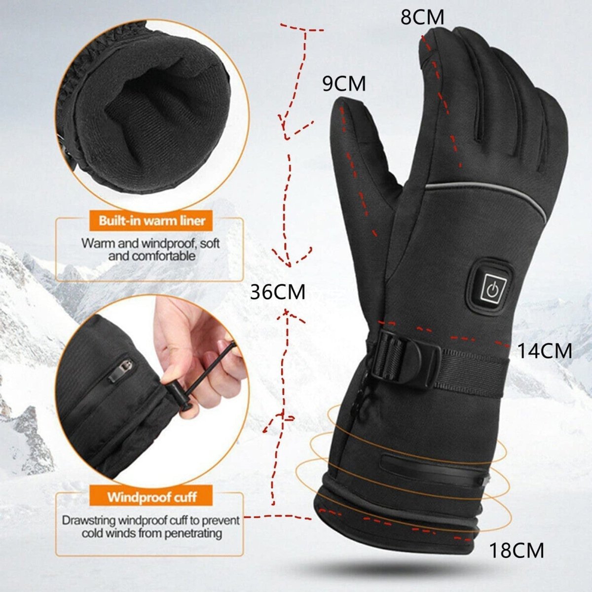 Electric ski Gloves - Vital