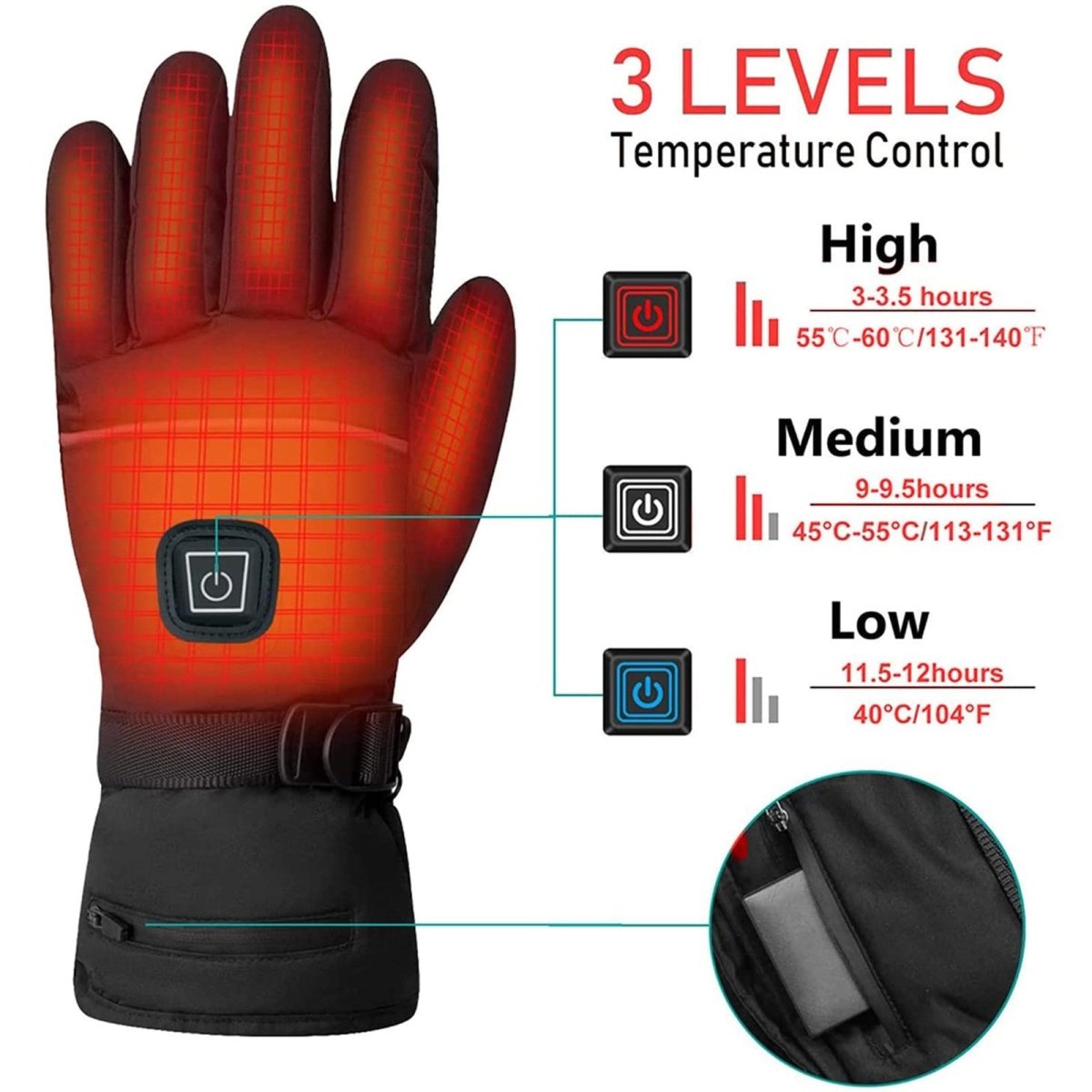 Electric ski Gloves - Vital
