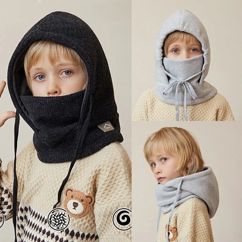 Kids Fleece Balaclava: windproof face mask, neck warmer, and ski hood - Vital