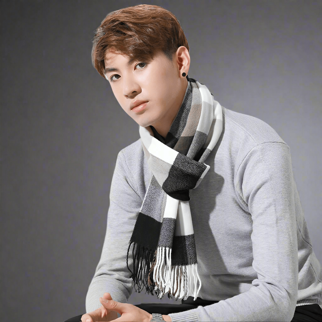 Plaid scarf men's winter women's snood - Vital