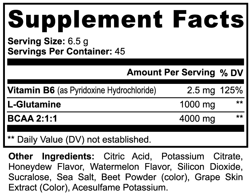 Vital | BCAA Post Workout Powder (Honeydew/Watermelon) - Vital