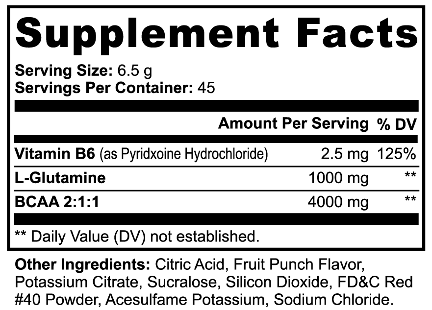 Vital | BCAA Shock Powder (Fruit Punch) - Vital
