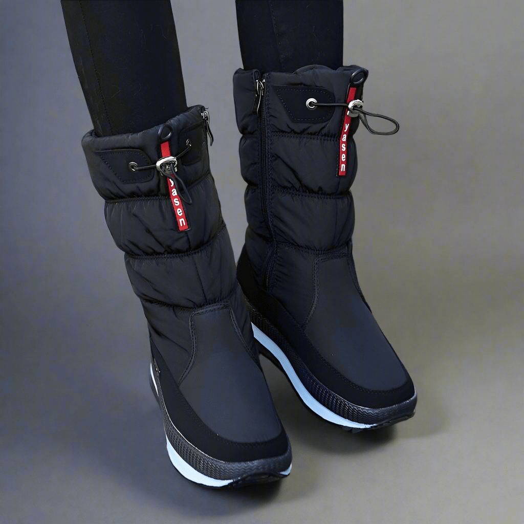 Winter New Plus Velvet Thick Cotton Shoes Thermal Middle Tube Waterproof Non - slip Boots - Vital