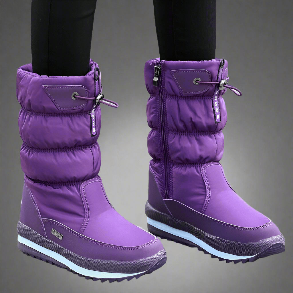 Winter New Plus Velvet Thick Cotton Shoes Thermal Middle Tube Waterproof Non - slip Boots - Vital