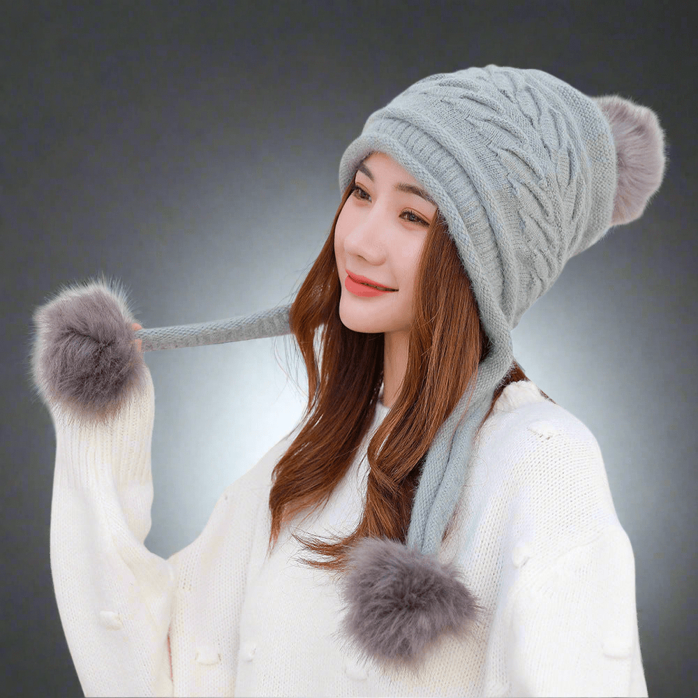 Women's Solid Color Knitted Beanie - Vital
