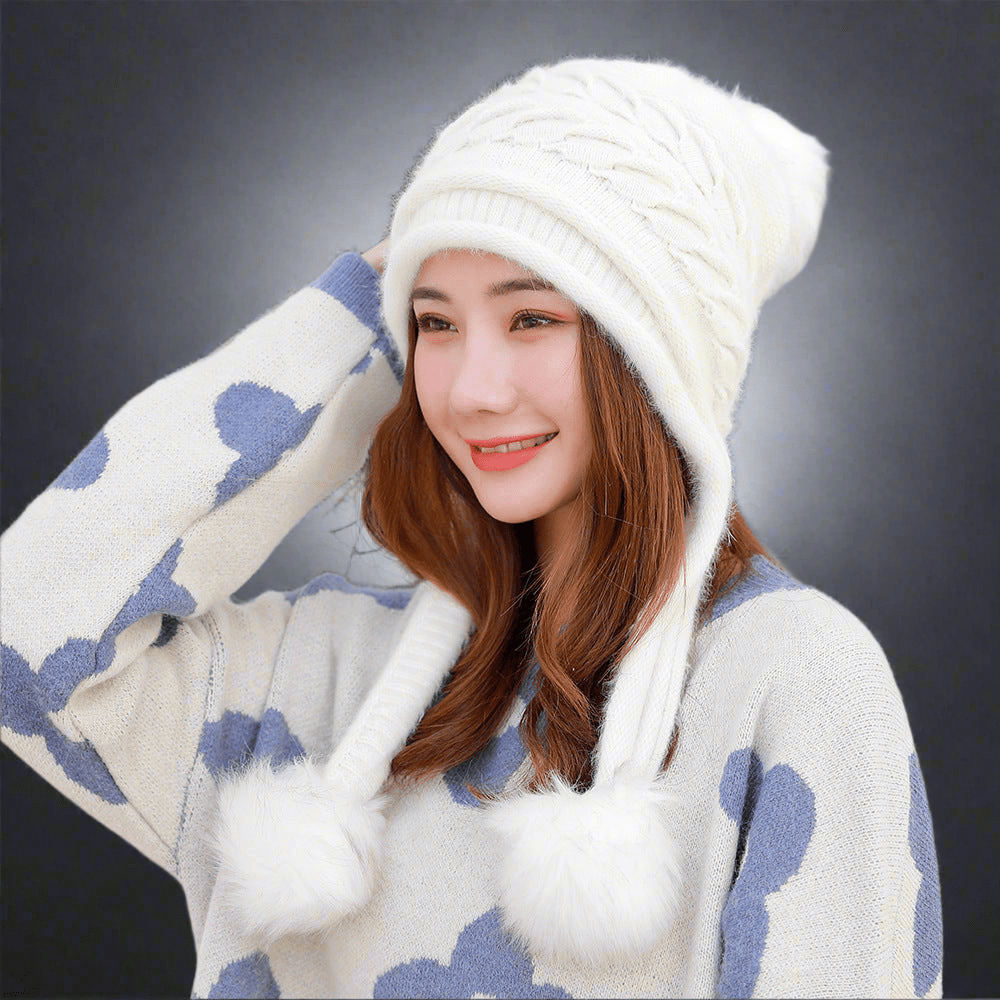 Women's Solid Color Knitted Beanie - Vital