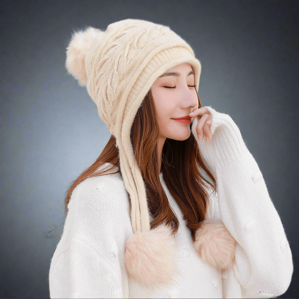 Women's Solid Color Knitted Beanie - Vital