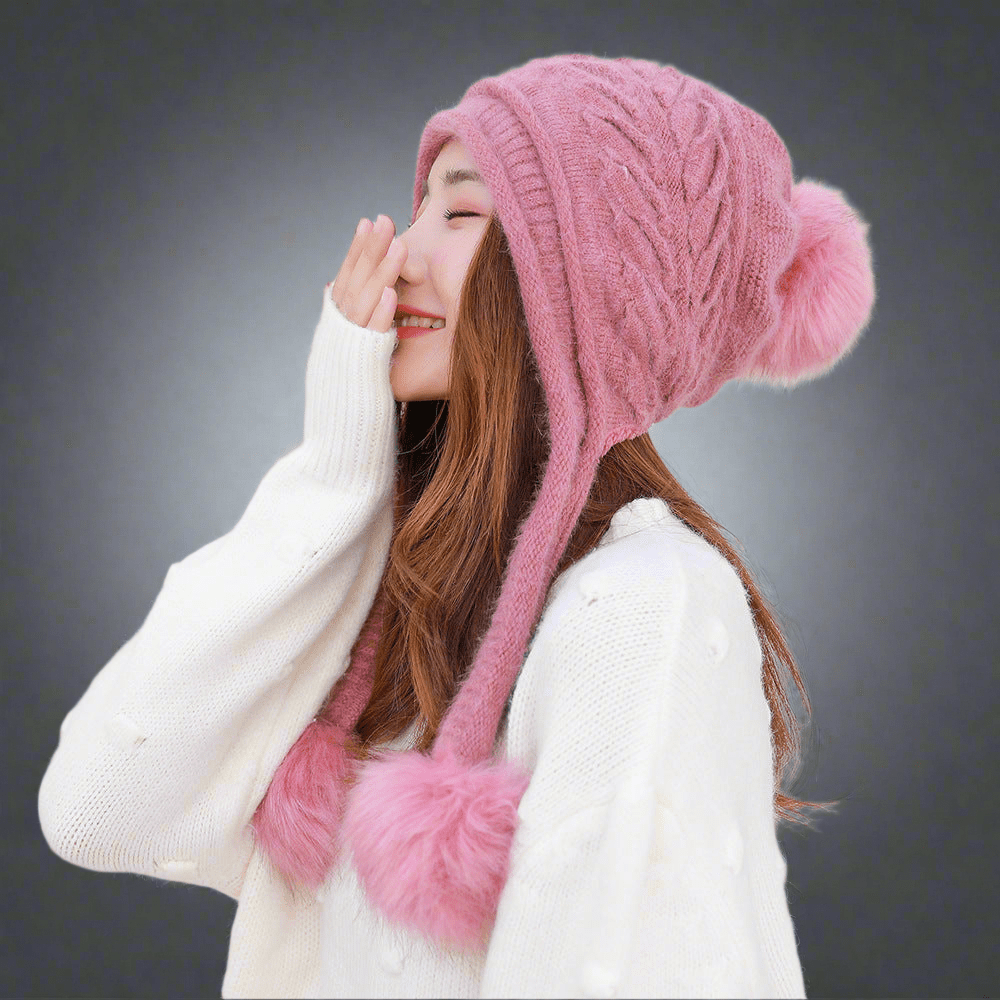 Women's Solid Color Knitted Beanie - Vital