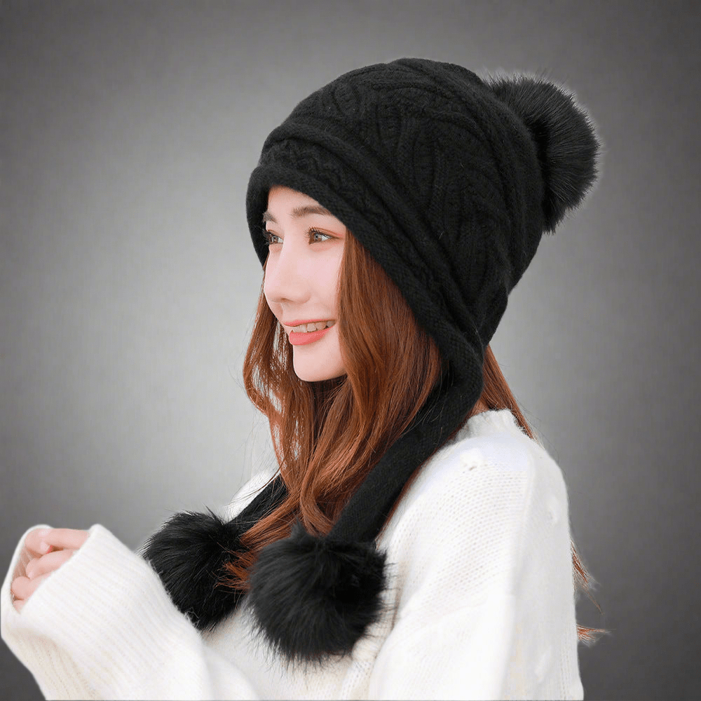 Women's Solid Color Knitted Beanie - Vital
