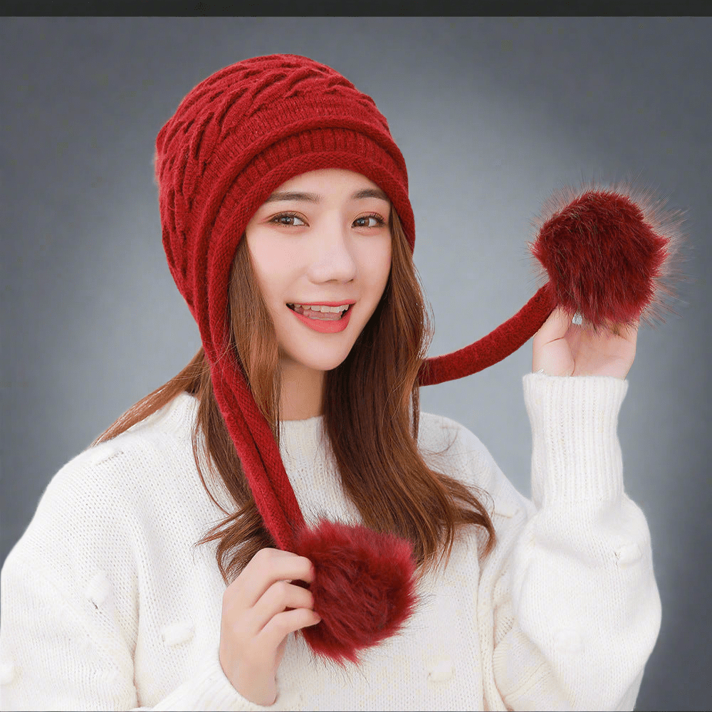 Women's Solid Color Knitted Beanie - Vital