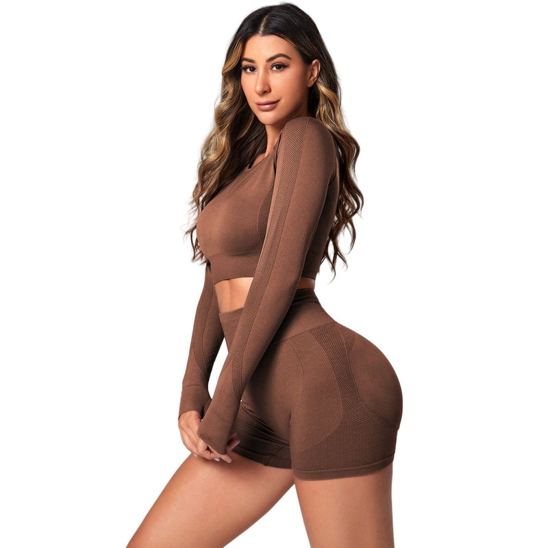 Yoga Clothes Suit Women's Outer Wear High Waist Hip Lift Quick-drying