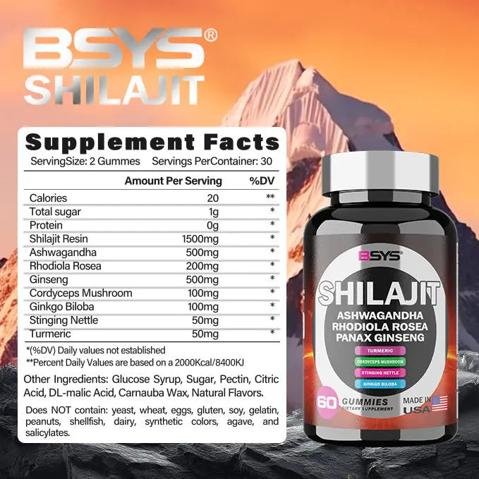 BSYS 8IN1 SHILAJIT GUMMIES 60'S Vital