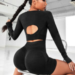 Yoga Clothes Suit Women's Outer Wear High Waist Hip Lift Quick-drying