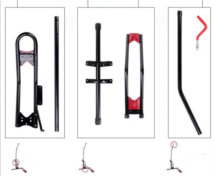 L-shaped Parking Rack Detachable Car Repair Mountain Bike Display Stand Vital