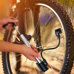 Mini Bike Portable Bicycle Tire Inflator Ball Air W Mount Frame For Mountain Road Bike