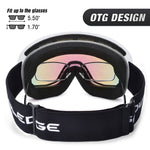 Double - layer anti - fog ski goggles, - Vital