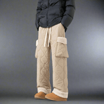 Men's Quilted Casual Pants Thickened Cold Protection Ski Pants - Vital