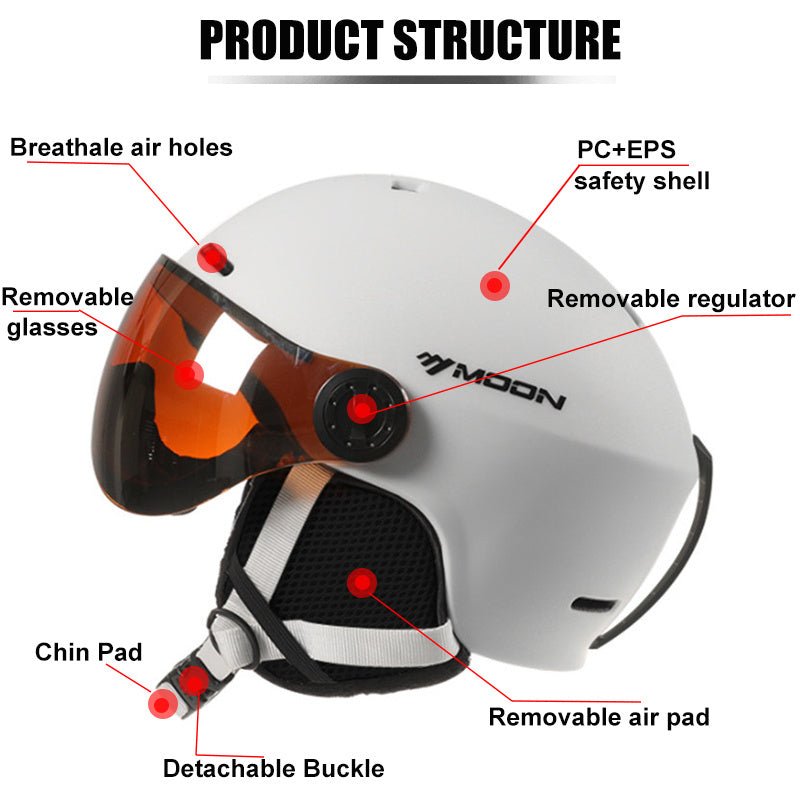 Moon Ski helmet with goggles - Vital
