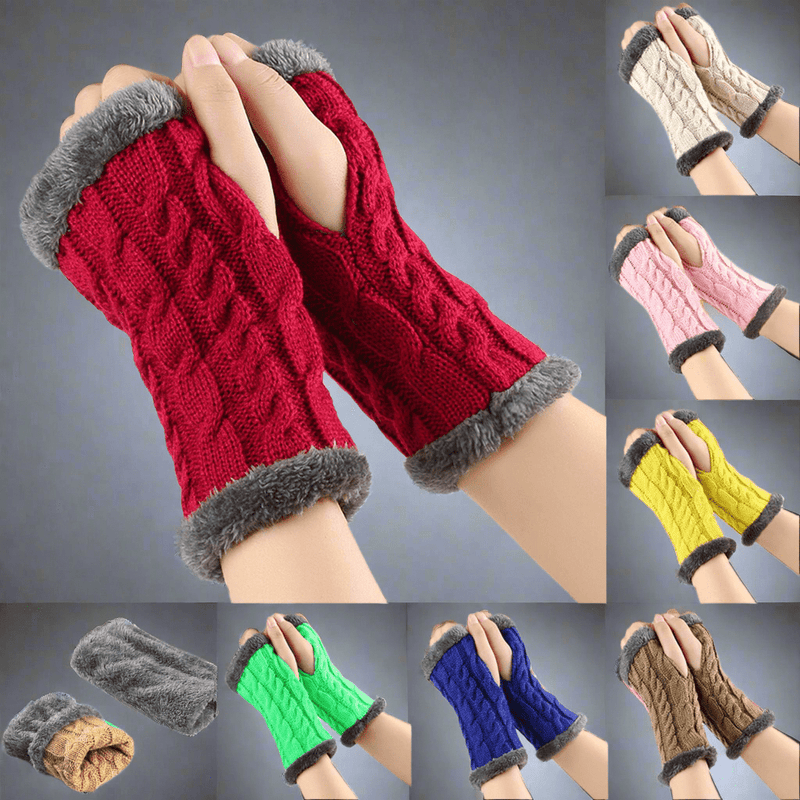 Twist - Knit Fingerless Gloves - Vital