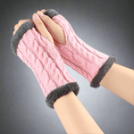 Twist - Knit Fingerless Gloves - Vital