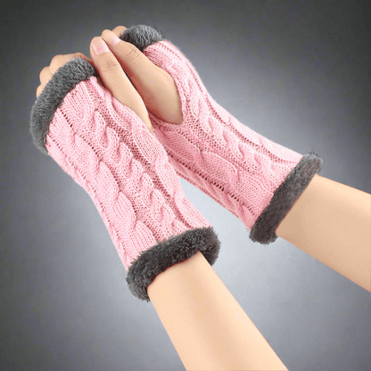 Twist - Knit Fingerless Gloves - Vital