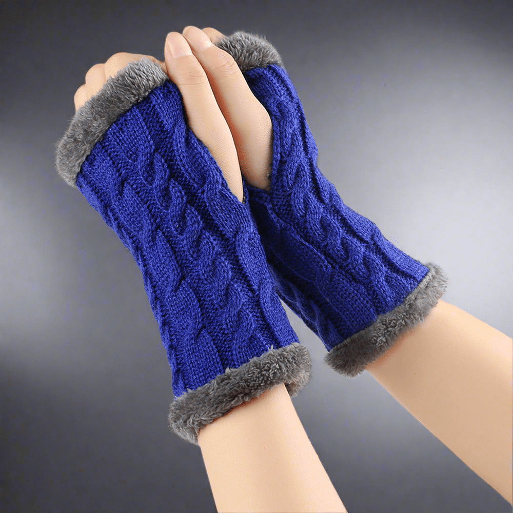 Twist - Knit Fingerless Gloves - Vital