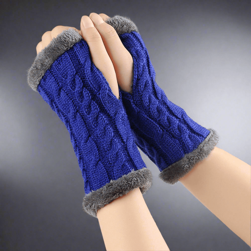Twist - Knit Fingerless Gloves - Vital