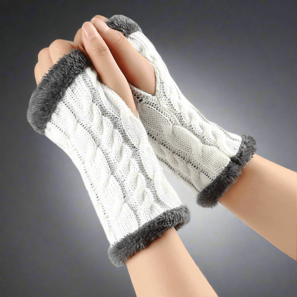 Twist - Knit Fingerless Gloves - Vital