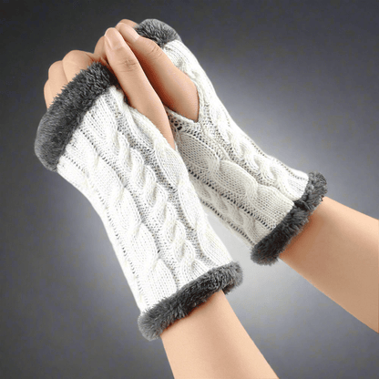 Twist - Knit Fingerless Gloves - Vital