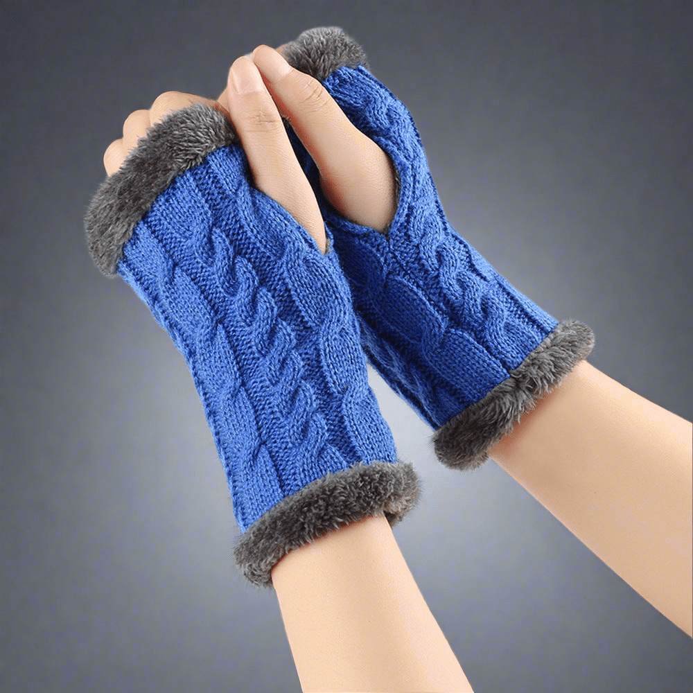 Twist - Knit Fingerless Gloves - Vital