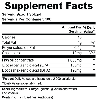 Vital | Omega - 3 EPA 180mg + DHA 120mg - Vital