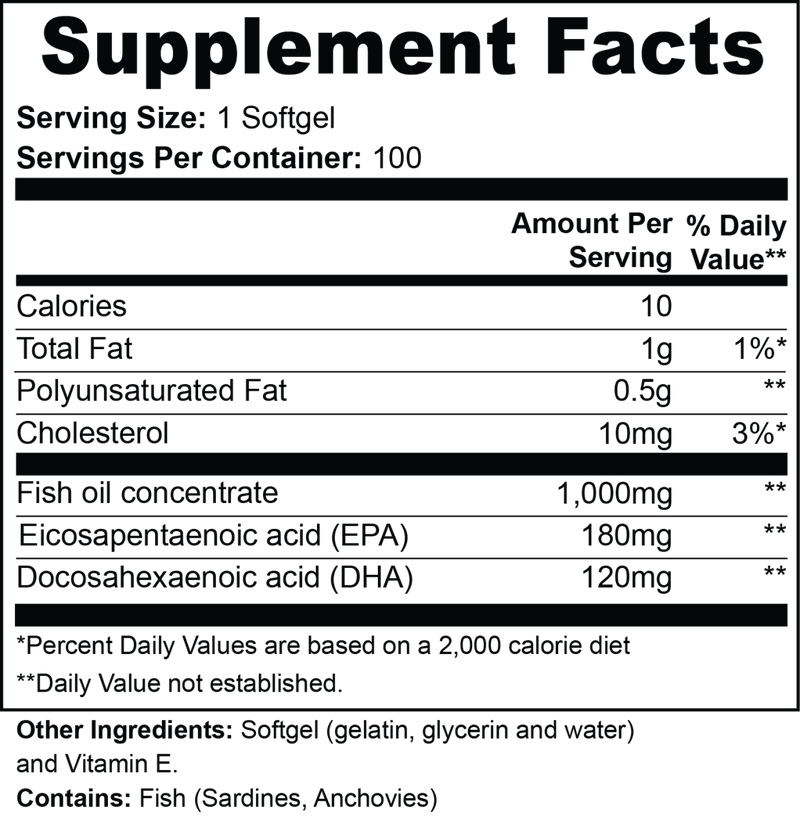 Vital | Omega - 3 EPA 180mg + DHA 120mg - Vital