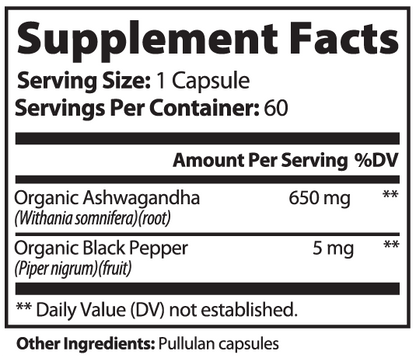 Vital | Organic Ashwagandha with Black Pepper - Vital