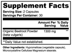 Vital | Organic Beetroot - 60 capsules - Vital