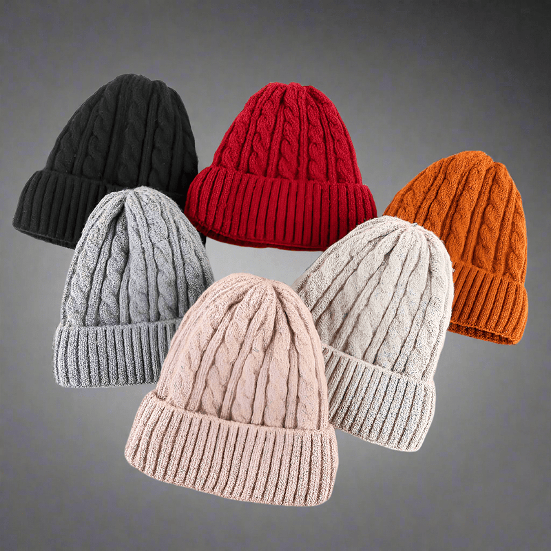 Winter Mohair Women Fleece Knitted Beanie - Vital