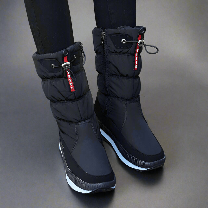 Winter New Plus Velvet Thick Cotton Shoes Thermal Middle Tube Waterproof Non - slip Boots - Vital