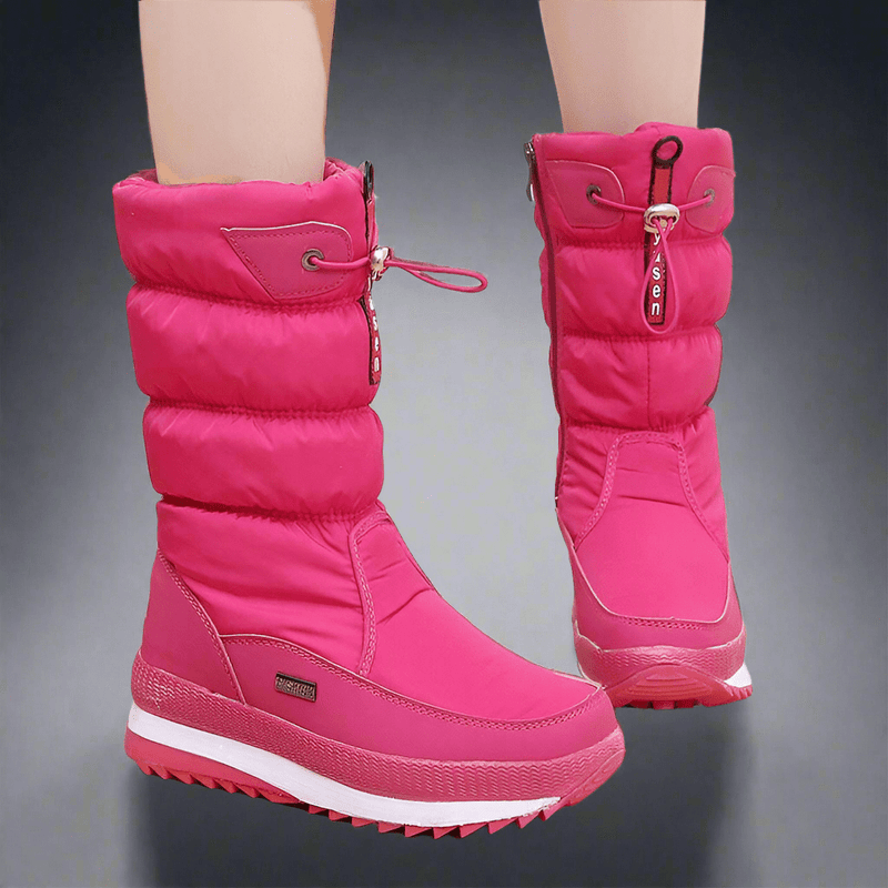 Winter New Plus Velvet Thick Cotton Shoes Thermal Middle Tube Waterproof Non - slip Boots - Vital