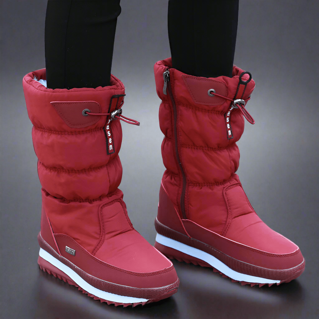 Winter New Plus Velvet Thick Cotton Shoes Thermal Middle Tube Waterproof Non - slip Boots - Vital