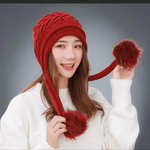 Women's Solid Color Knitted Beanie - Vital